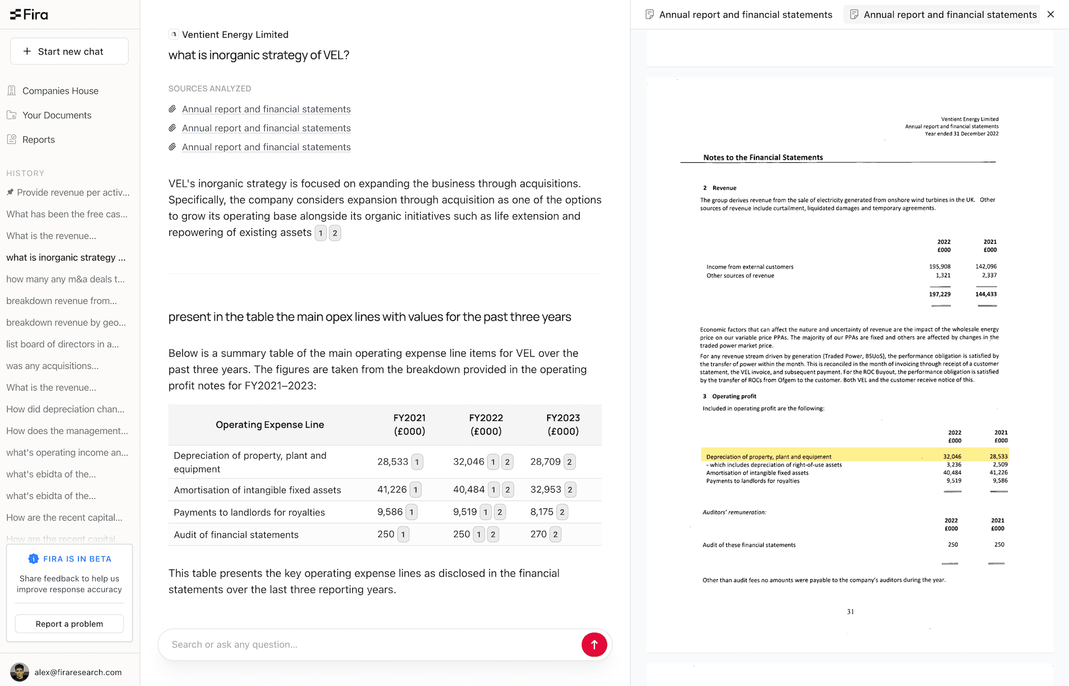 Fira Financial Research Platform